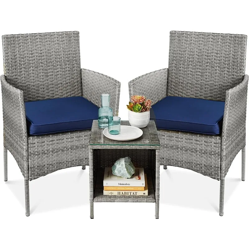 Best Choice Products 3Piece Outdoor Wicker Set 1